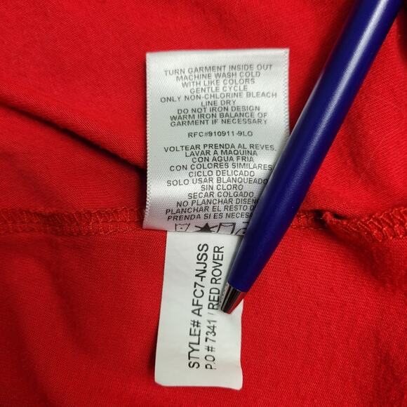 American Flag Heart Red Racerback Tank Top size XL Juniors - Picture 5 of 5